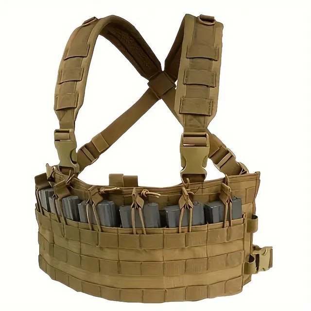 Tightener Na Tray, Resistant Trailer To Chest W/MOLLE Pouch Holder To Tray, Adjustable Hunting Airsoft Vest