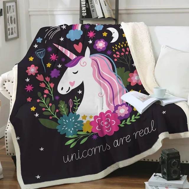 Pleasant blanket with unicorn Mi431