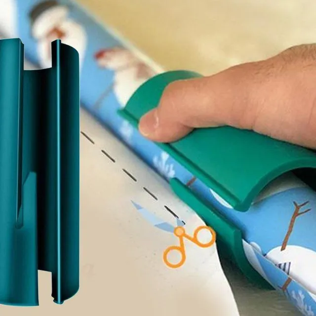 Wrapping paper roll cutter