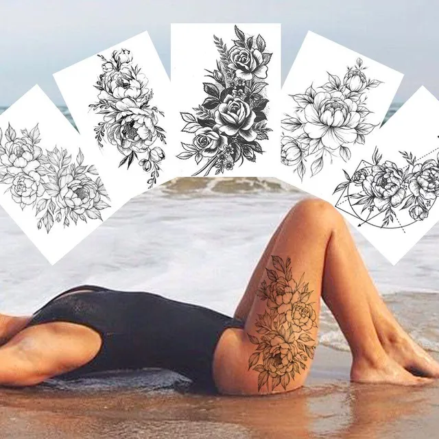 Sexy floral temporary tattoos for women