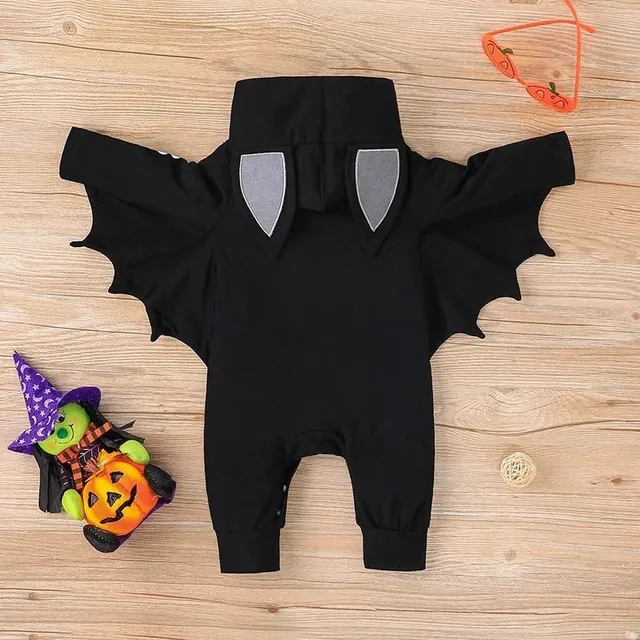 Children's black bat costume for Halloween