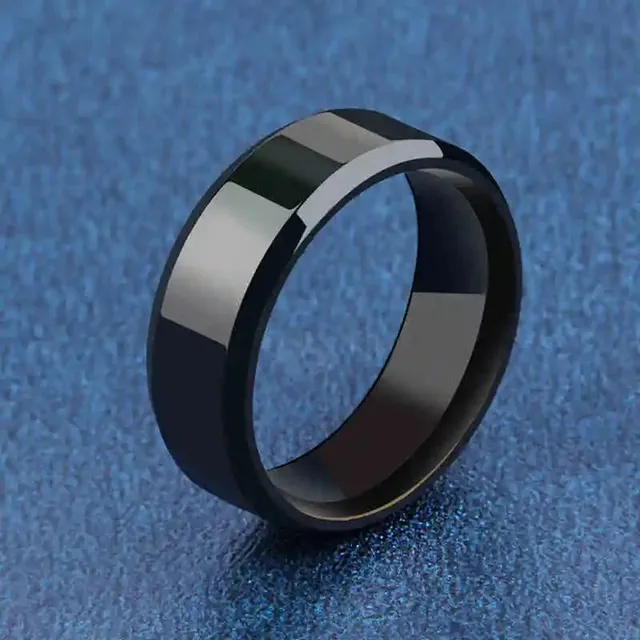 Titanový ocelový prsten - černý, zlatý, stříbrný