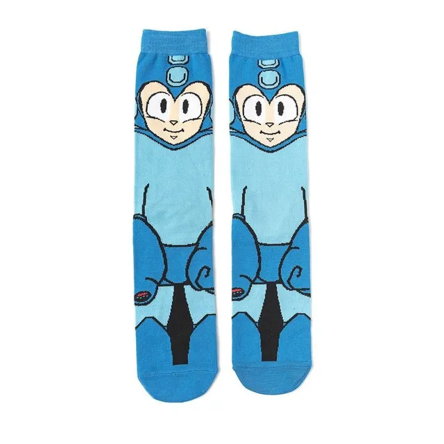 Unisex long socks with action heroes