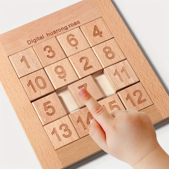 Wooden puzzle way Huarong for the development of child thinking and logic