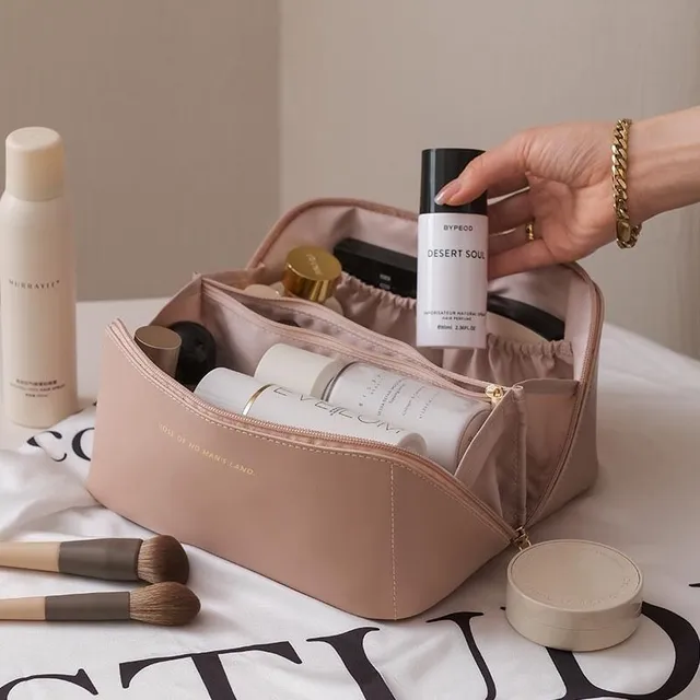 Veľkokapacitná prenosná taška na make-up a iné drobnosti