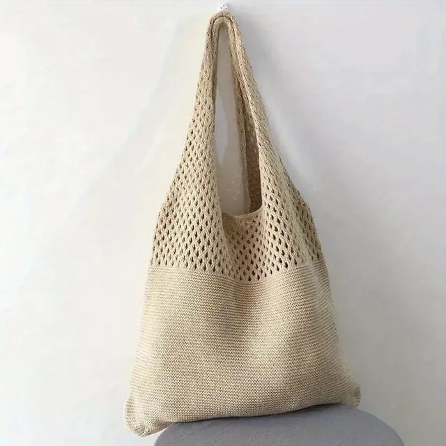 Knitted shopping bag for women - minimalist and universal design for everyday use