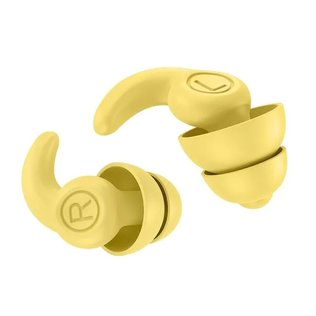 Silicone single-color earplugs to protect ears from water while diving Terry