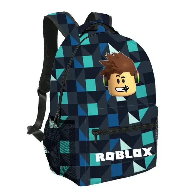 Stylowy zestaw szkolny dla dzieci - plecak, piórnik, torba na lunch z różnymi motywami Roblox