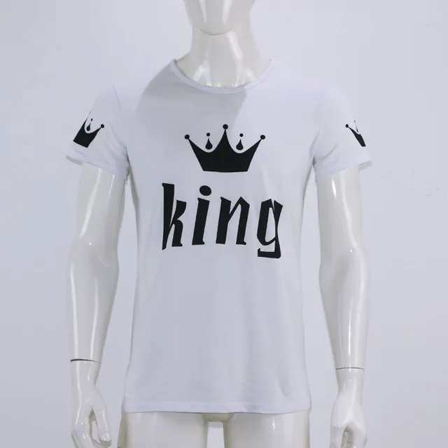 Tricouri pentru cupluri cu coroana Queen și King