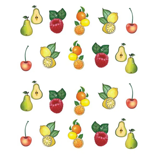Stickers for nails with fruit and sweets motif