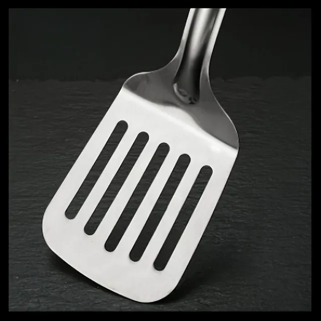 Kitchen utensils set made of stainless steel - burn and perforated spatula