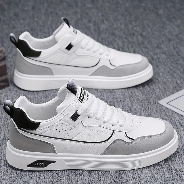 Men's breathable sneakers with good grip and lace for skateboarding