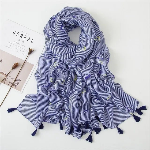 Luxury fine scarf with different patterns