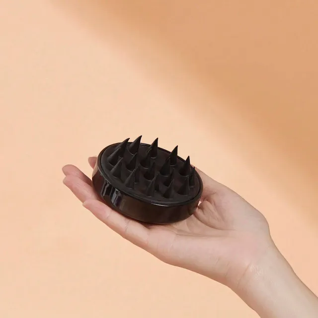 Massage and exfoliating silicone hairbrush - care for healthy and shiny hair