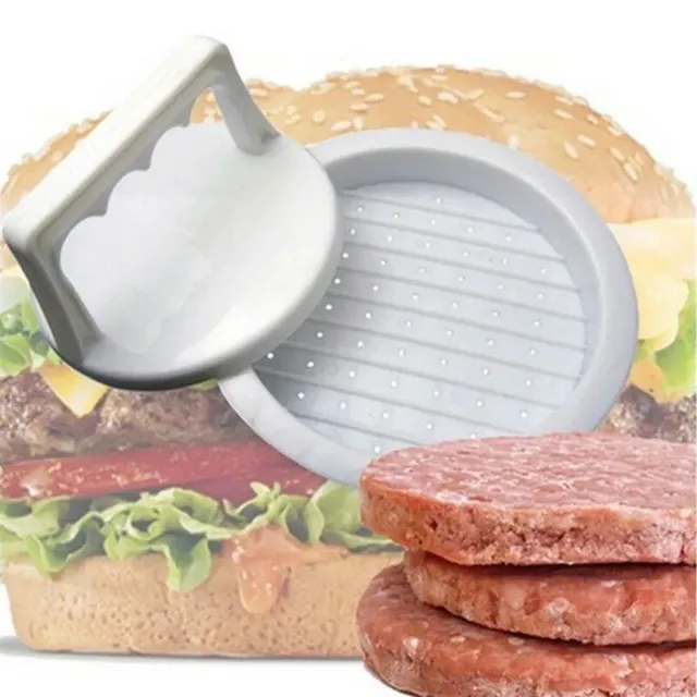 Burger press and burger forks with non-sticky surface