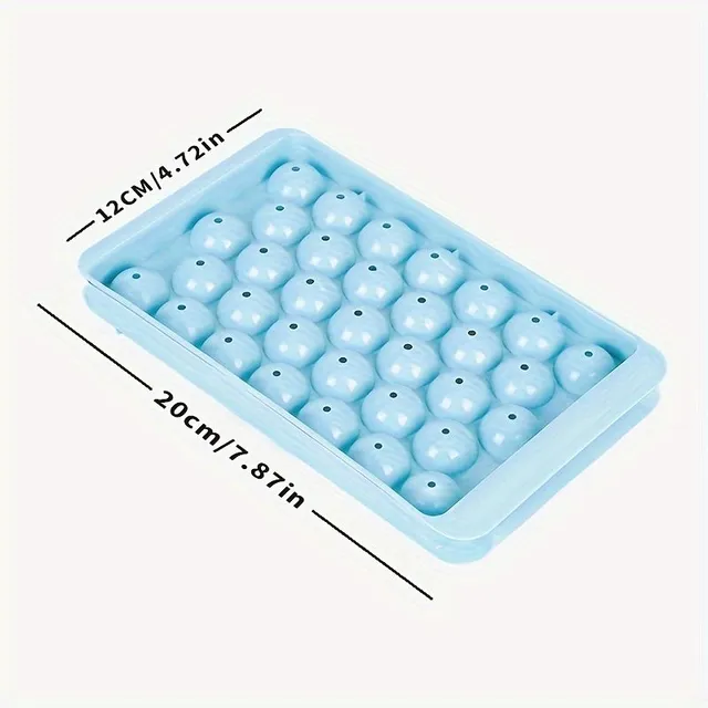 Practical form for ice balls made of plastic - 144 ice cubes in one filling, easy tilting, suitable for freezers