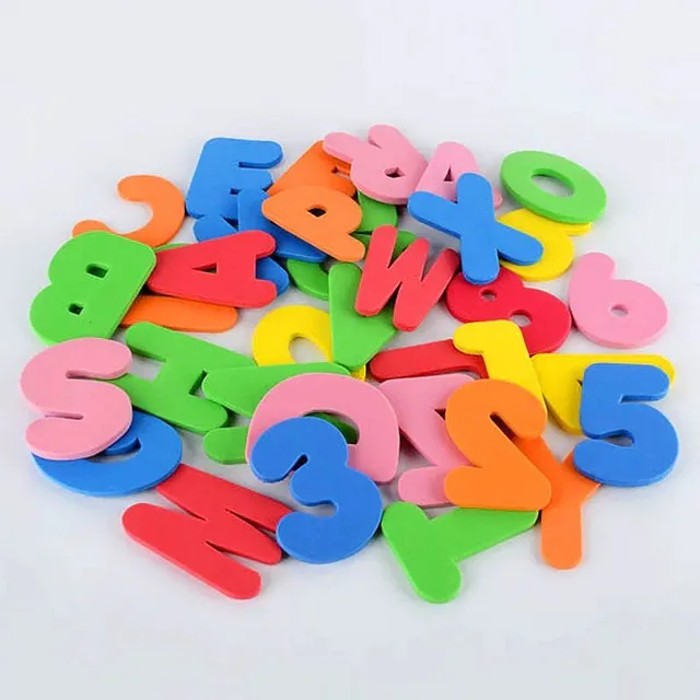 Piankowy alfabet i liczby dla dzieci - 36 szt.