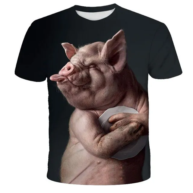 Letní pánské legrační triko s motivy zvířat