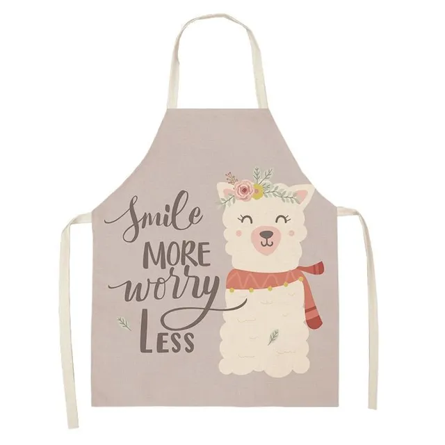 Cute apron for kitchen with Lama Kerri