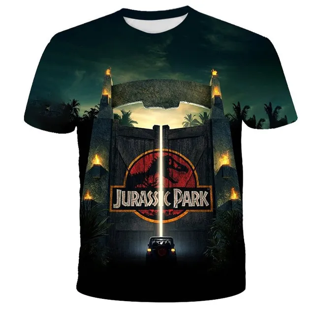 Tricou pentru copii cu mâneci scurte și imprimeu Jurassic World