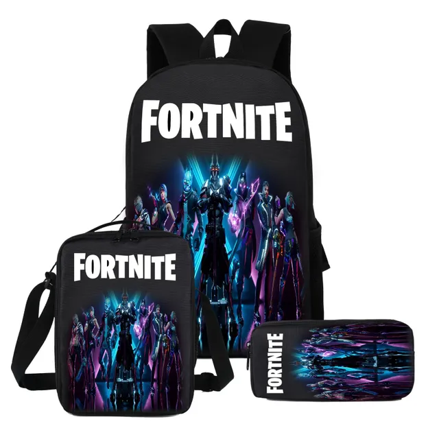 Set of children's bags with the motif of computer games Fortnite