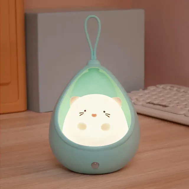 Children's LED night light with animal-shaped motion sensor - USB charging