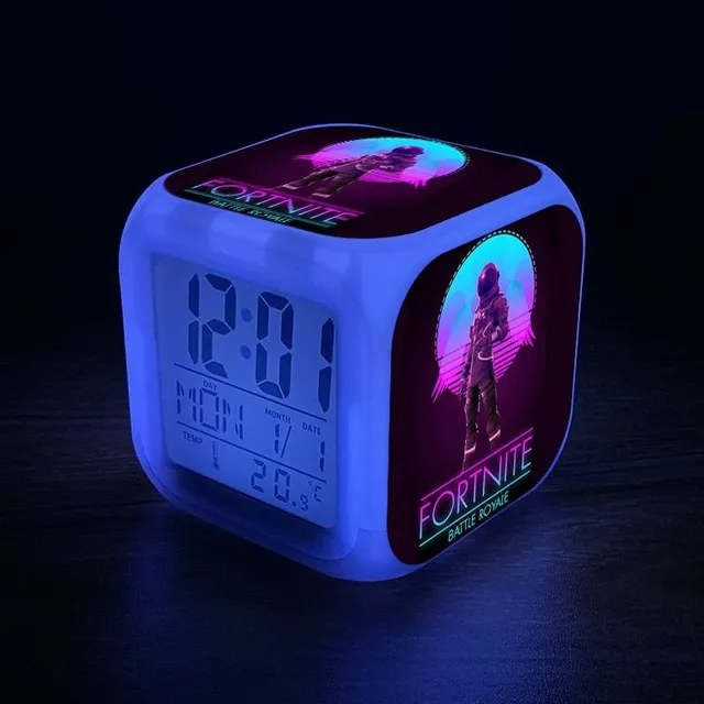 Original luminous alarm clock with Fortnite computer game motif 13-no-box