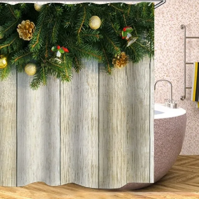 Christmas shower curtain C52