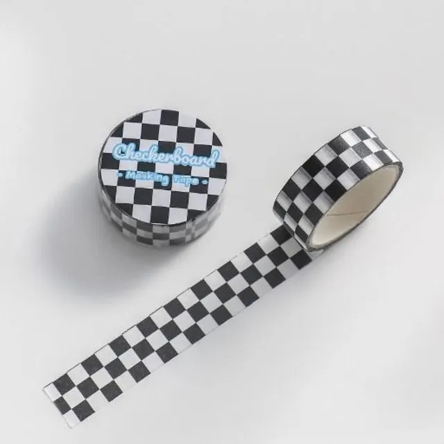 Trendy stylová originální dvoubarevná moderní samolepící páska s kostkovaným vzorem