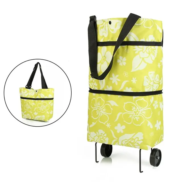 Foldable shopping trolley and bag