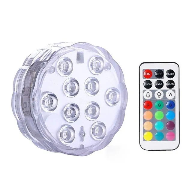 Waterproof light 10 LED for battery with controller