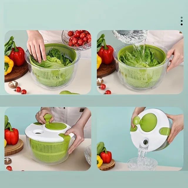 Odkapávací miska a sušička na salát - multifunkční nástroj pro snadné mytí a sušení zeleniny a ovoce