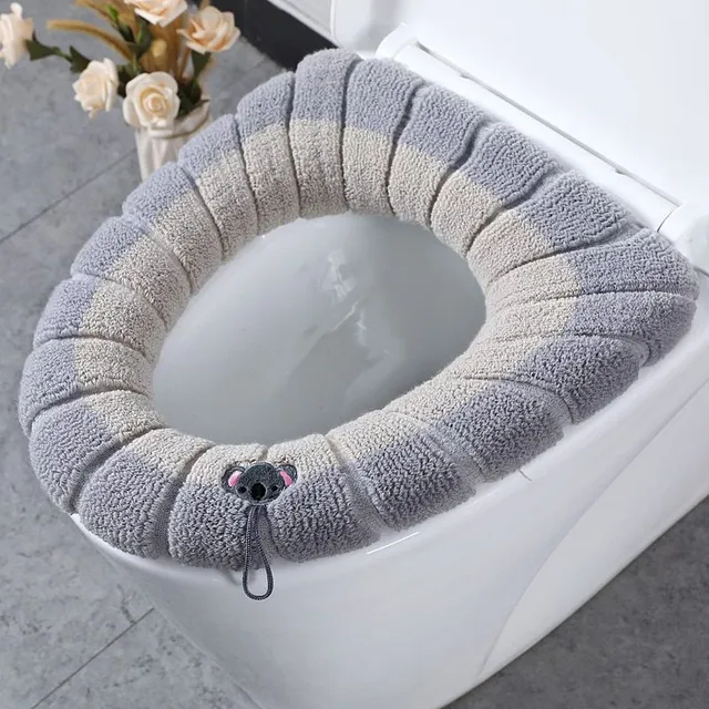 Fluffy plush toilet seat covers