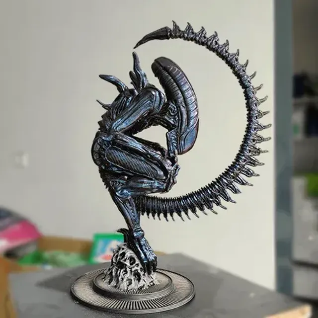 Figure Alien Romulus Xenomorph 3D model for room decoration on Halloween