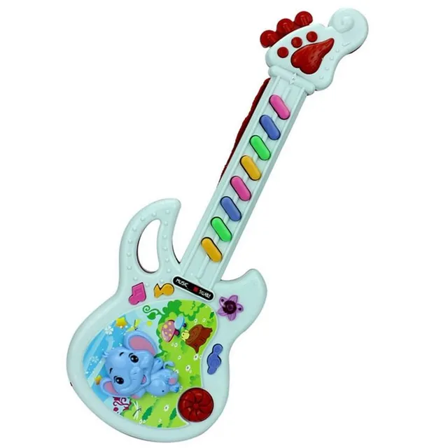 Children's playing electric guitar