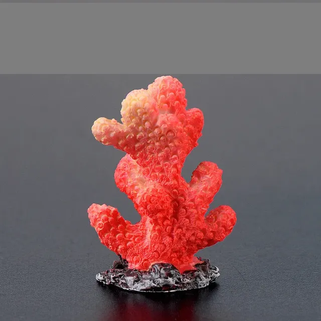 Miniature artificial corals and starfish of resin for decoration of aquariums