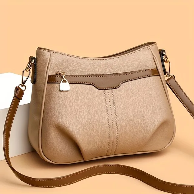 Női műbőr crossbody táska állítható pánttal