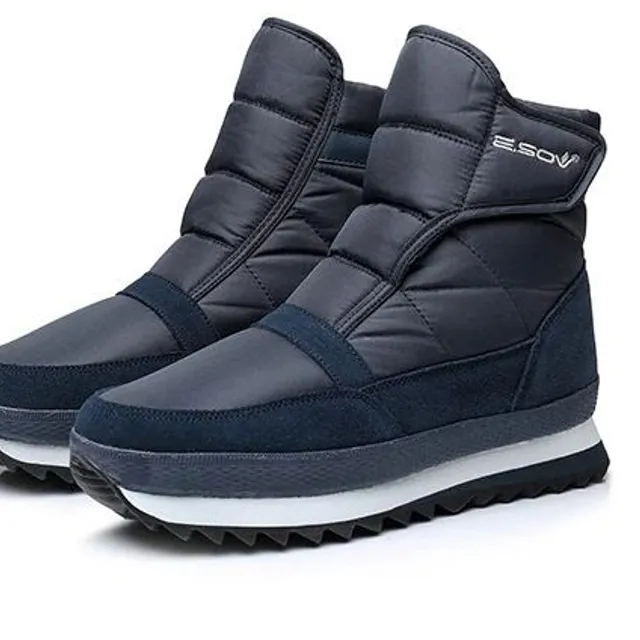 Men's winter high boots with Velcro - 2 colours