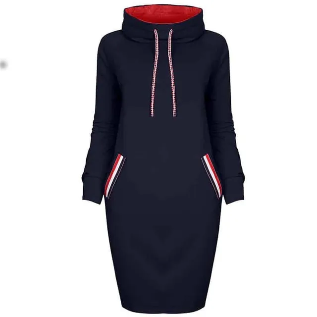 Women's hooded sweatshirt dress