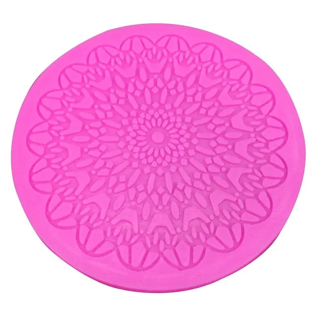 Silicone form with flower ornament