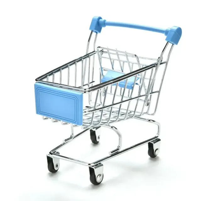 Simulation child shopping trolley for playing and storing toys