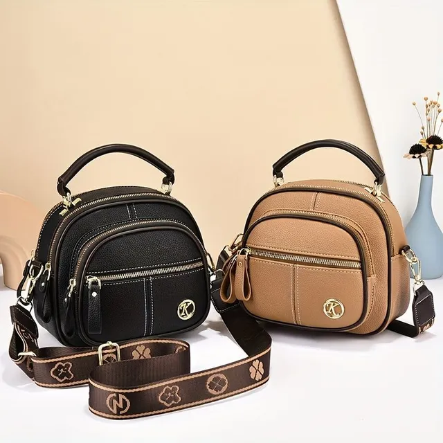 Mini geantă crossbody la modă, geantă de umăr trendy cu mai multe compartimente, geantă casual pentru femei și portofel