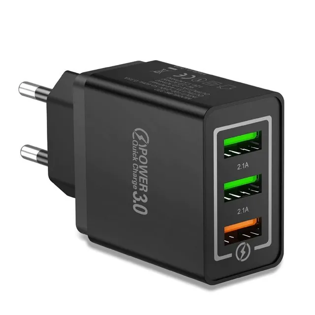 Adaptor de încărcare de rețea cu 3 porturi Quick Charge