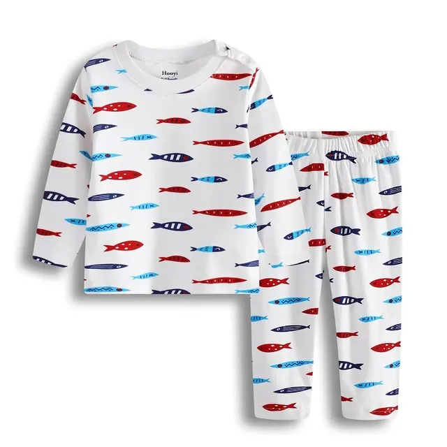 Children's pajamas for boys and girls with long sleeves (3-24 months)