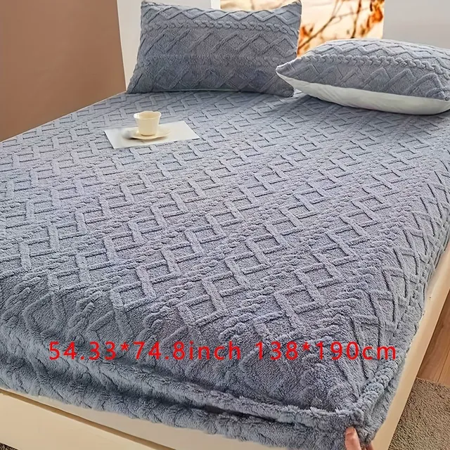 1pc Mattress Protector From Tafeta Single Color, Soft Comfortable Warm Bedding Laundry With Coating, Do Bedroom, Guest Rooms, With Deep Pocket, Only Customized Linen, No Pillow Case