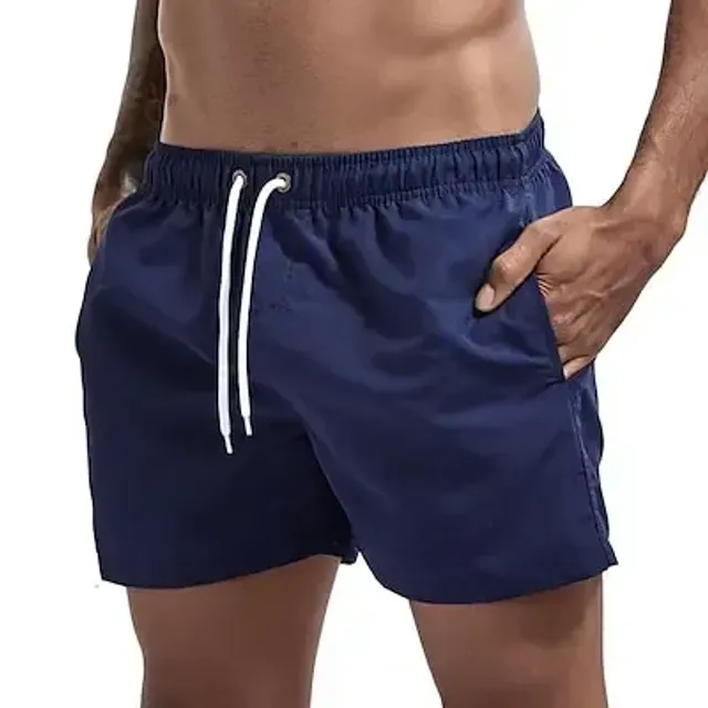 Men's swim shorts with quick-drying material and pockets