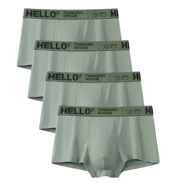 4pcs bărbați boxer chiloți sexy lenjerie confortabil respirabil