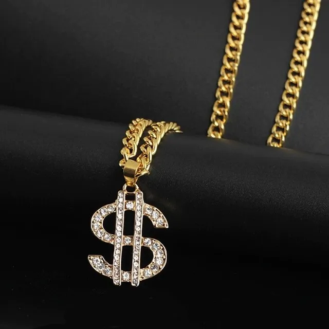 Necklace with dollar D374