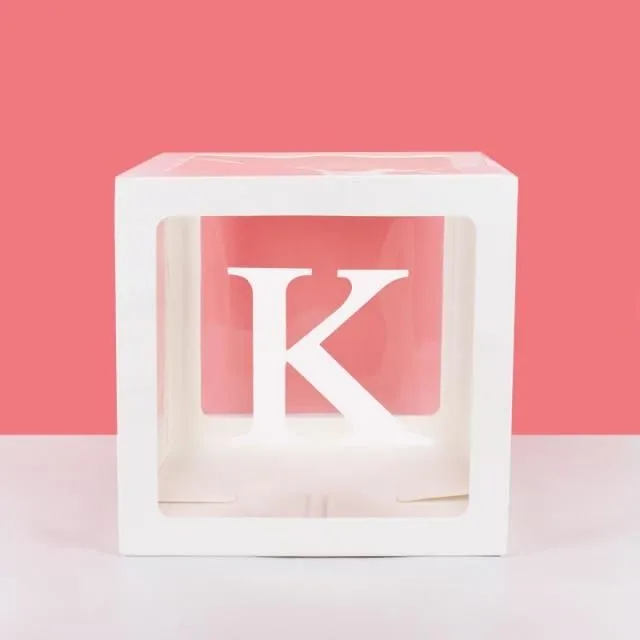 Transparent cubes with letters