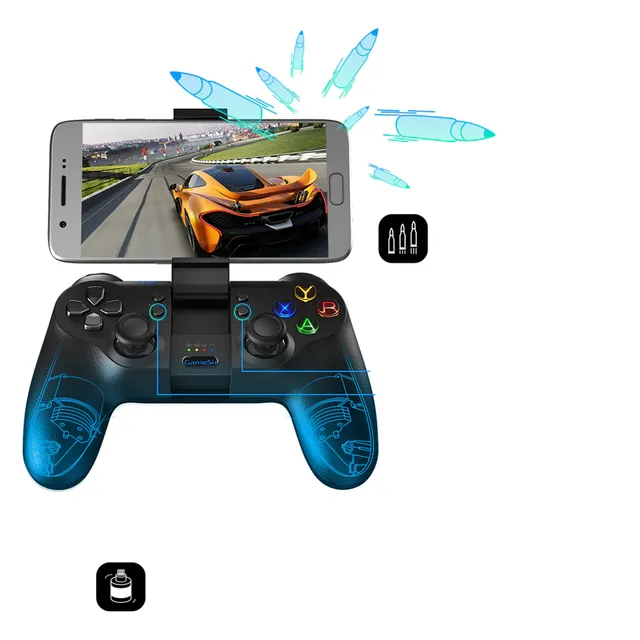 Wireless gamepad mobile game controller